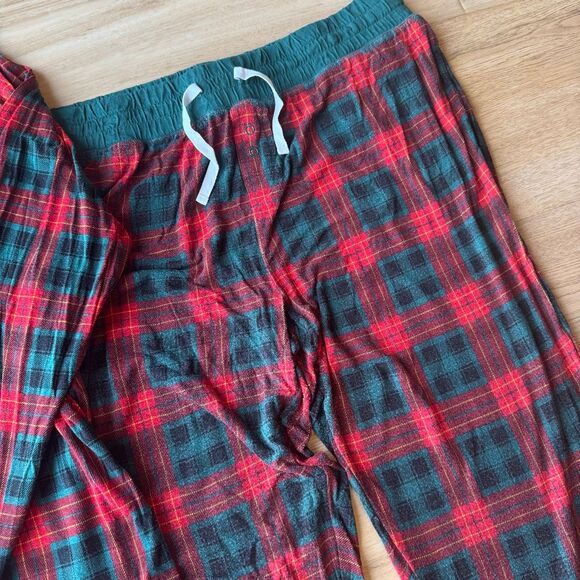 Little Sleepies Women’s Tartan Plaid Top & Joggers Christmas Pajamas Large - Picture 4 of 6